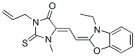 3-allyl-5-[(3-ethyl-3H-benzoxazol-2-ylidene)ethylidene]-1-methyl-2-thioxoimidazolidin-4-one Struktur