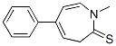 2H-Azepine-2-thione,  1,3-dihydro-1-methyl-5-phenyl- Struktur