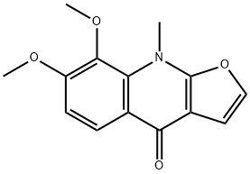 7,8-Dimethoxy-9-methylfuro[2,3-b]quinolin-4(9H)-one Struktur