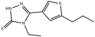 4-ETHYL-5-(5-PROPYLTHIEN-3-YL)-4H-1,2,4-TRIAZOLE-3-THIOL Struktur