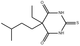 5-Ethyl-2,3-dihydro-5-(3-methylbutyl)-2-thioxo-4,6(1H,5H)-pyrimidinedione Struktur