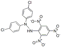 1,1-bis(4-chlorophenyl)-2-(2,4,6-trinitrophenyl)hydrazine Struktur