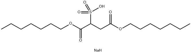 sodium 1,4-diheptyl sulphonatosuccinate Struktur