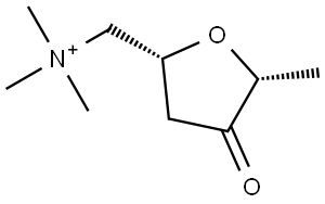 (2S,5S)-Tetrahydro-4-oxo-5,N,N,N-tetramethyl-2-furanmethanaminium Struktur