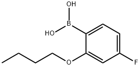 2-丁氧基-4-氟苯基硼酸 結(jié)構(gòu)式