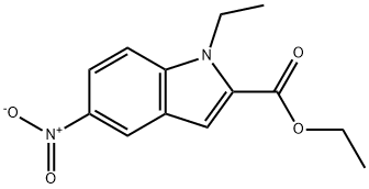 Ethyl1-ethyl-5-nitro-1H-indole-2-carboxylate Struktur