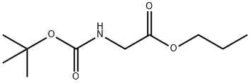 Glycine, N-[(1,1-dimethylethoxy)carbonyl]-, propyl ester (9CI) Struktur