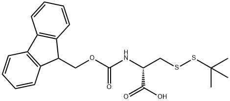 N-芴甲氧羰基-S-叔丁硫基-D-半胱氨酸 結(jié)構(gòu)式
