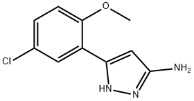 5-(5-CHLORO-2-METHOXY-PHENYL)-2H-PYRAZOL-3-YLAMINE Struktur