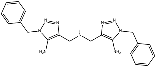 1H-1,2,3-Triazole-4-methanamine, 5-amino-N-[[5-amino-1- (phenylmethyl) -1H-1,2, 3-triazol-4-yl]methyl]-1-(phenylmethyl)- Struktur