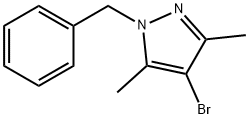 1-芐基-4-溴-3,5-二甲基-1H-吡唑鹽酸鹽 結(jié)構(gòu)式