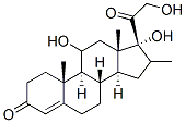 11Α,17Α,21-三羥基-16Α-甲基孕甾-4-烯-3,20-二酮 結(jié)構(gòu)式