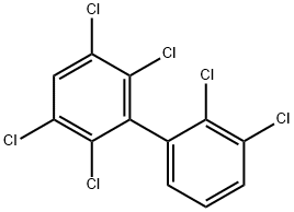 2,2',3,3',5,6-ヘキサクロロ-1,1'-ビフェニル 化學(xué)構(gòu)造式