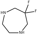 6,6-Difluorohexahydro-1H-1,4-diazepine Struktur