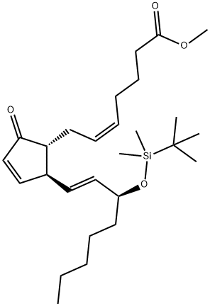 (5Z,13E,15S)-15-[[(tert-Butyl)dimethylsilyl]oxy]-9-oxo-5,10,13-prostatrien-1-oic acid methyl ester Struktur