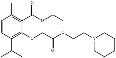 (2-Ethoxycarbonyl-6-isopropyl-3-methylphenoxy)acetic acid 2-piperidinoethyl ester Struktur