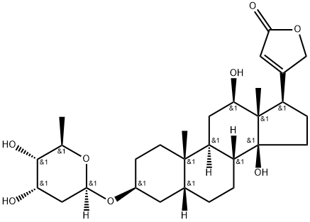 3β-[(2,6-ジデオキシ-β-D-ribo-ヘキソピラノシル)オキシ]-12β,14-ジヒドロキシ-5β,14β-カルダ-20(22)-エノリド