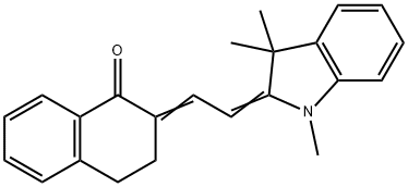 (2E)-2-[(2E)-2-(1,3,3-TRIMETHYL-1,3-DIHYDRO-2H-INDOL-2-YLIDENE)ETHYLIDENE]-3,4-DIHYDRONAPHTHALEN-1(2H)-ONE Struktur