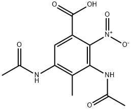 3,5-BIS(ACETYLAMINO)-4-METHYL-2-NITRO-BENZOIC ACID Struktur