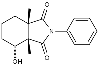 (3aS,4R,7aS)-3a,4,5,6,7,7a-Hexahydro-4-hydroxy-3a,7a-dimethyl-2-phenyl-1H-isoindole-1,3(2H)-dione Struktur