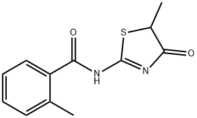 Benzamide, N-(4,5-dihydro-5-methyl-4-oxo-2-thiazolyl)-2-methyl- (9CI) Struktur