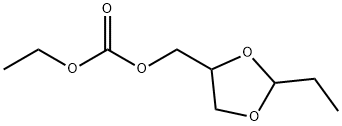 Carbonic acid, ethyl (2-ethyl-1,3-dioxolan-4-yl)methyl ester (9CI) Struktur