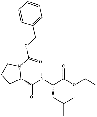 ethyl N-[1-[(benzyloxy)carbonyl]-L-prolyl]-L-leucinate Struktur