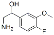 Benzenemethanol, alpha-(aminomethyl)-4-fluoro-3-methoxy- (9CI) Struktur
