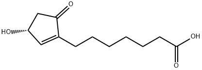 (R)-(+)-3-HYDROXY-5-OXO-1-CYCLOPENTENE-1-HEPTANOIC ACID Struktur