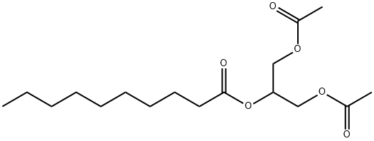 2-(Acetyloxy)-1-[(acetyloxy)methyl]ethyl decanoate Struktur