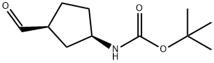 Carbamic acid, [(1R,3S)-3-formylcyclopentyl]-, 1,1-dimethylethyl ester (9CI) Struktur