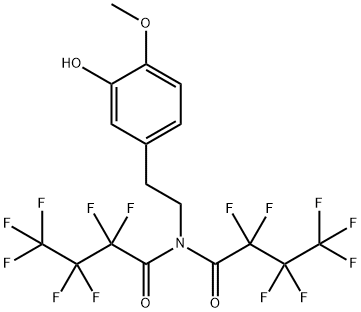 2,2,3,3,4,4,4-Heptafluoro-N-(2,2,3,3,4,4,4-heptafluoro-1-oxobutyl)-N-[2-(3-hydroxy-4-methoxyphenyl)ethyl]butanamide Struktur