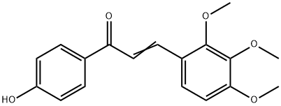 1-(4-ヒドロキシフェニル)-3-(2,3,4-トリメトキシフェニル)-2-プロペン-1-オン 化學(xué)構(gòu)造式