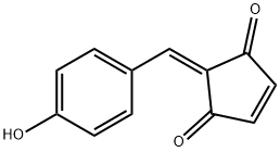 2-(4'-hydroxybenzylidene)cyclopentene-1,3-dione Struktur