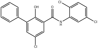 5-Chloro-N-(2,5-dichlorophenyl)-2-hydroxy-(1,1'-biphenyl)-3-carboxamide Structure