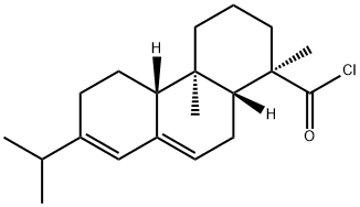 [1R(1alpha,4abeta,4balpha,10aalpha)]-1,2,3,4,4a,4b,5,6,10,10a-decahydro-7-isopropyl-1,4a-dimethylphenanthren-1-carbonyl chloride  Struktur