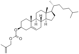 炭酸2-メチル-2-プロペニル=コレスタ-5-エン-3β-イル 化學構造式
