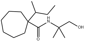 1-sec-butyl-N-(2'-hydroxy-1',1'-dimethylethyl)cycloheptanecarboxamide Struktur