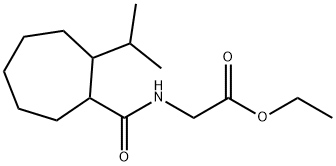 ethyl N-(2-isopropylcycloheptanecarbonyl)glycinate Struktur