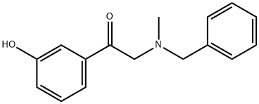 1-(3-羥基苯基)-2-[甲基(苯基甲基)氨基]乙酮 結(jié)構(gòu)式