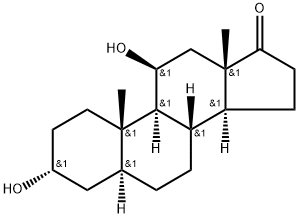 3α,11β-ジヒドロキシ-5α-アンドロスタン-17-オン 化學(xué)構(gòu)造式