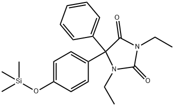 1,3-Diethyl-5-phenyl-5-[4-(trimethylsiloxy)phenyl]-2,4-imidazolidinedione Struktur