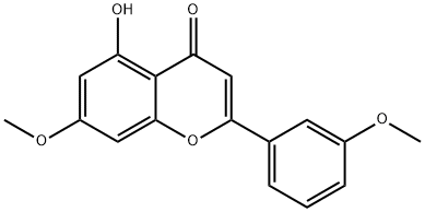 4H-1-Benzopyran-4-one, 5-hydroxy-7-methoxy-2-(3-methoxyphenyl)- Struktur