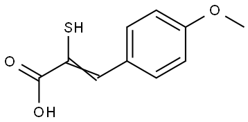 α-Mercapto-4-methoxybenzeneacrylic acid Struktur