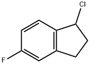 1-CHLORO-2,3-DIHYDRO-5-FLUORO-1H-INDENE Struktur