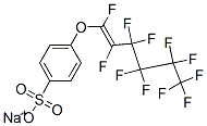 Benzenesulfonic acid, 4-[(undecafluorohexenyl)oxy]-, sodium salt Struktur