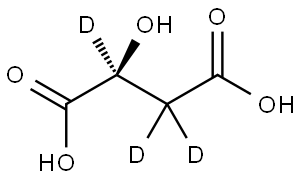 (S)-蘋果酸-2,3,3-[D3] 結(jié)構(gòu)式