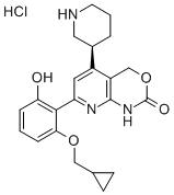 7-[2-(シクロプロピルメトキシ)-6-ヒドロキシフェニル]-1,4-ジヒドロ-5-[(3S)-3-ピペリジニル]-2H-ピリド[2,3-d][1,3]オキサジン-2-オン?塩酸塩