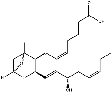 (5Z,13E,15S,17Z)-9α,11α-エポキシ-15-ヒドロキシトロンボキサ-5,13,17-トリエン-1-酸 化學(xué)構(gòu)造式