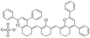 8-[2-CHLORO-3-(2,4-DIPHENYL-6,7-DIHYDRO-5H-CHROMEN-8-YLMETHYLENE)-CYCLOHEX-1-ENYLMETHYLENE]-2,4-DIPHENYL-5,6,7,8-TETRAHYDRO-CHROMENYLIUM PERCHLORATE Struktur